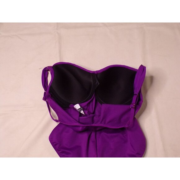 🆕 MIRACLESUIT Razzle Dazzle Siren Slimming UW One Piece Swimsuit 14 Purple - Picture 10 of 11